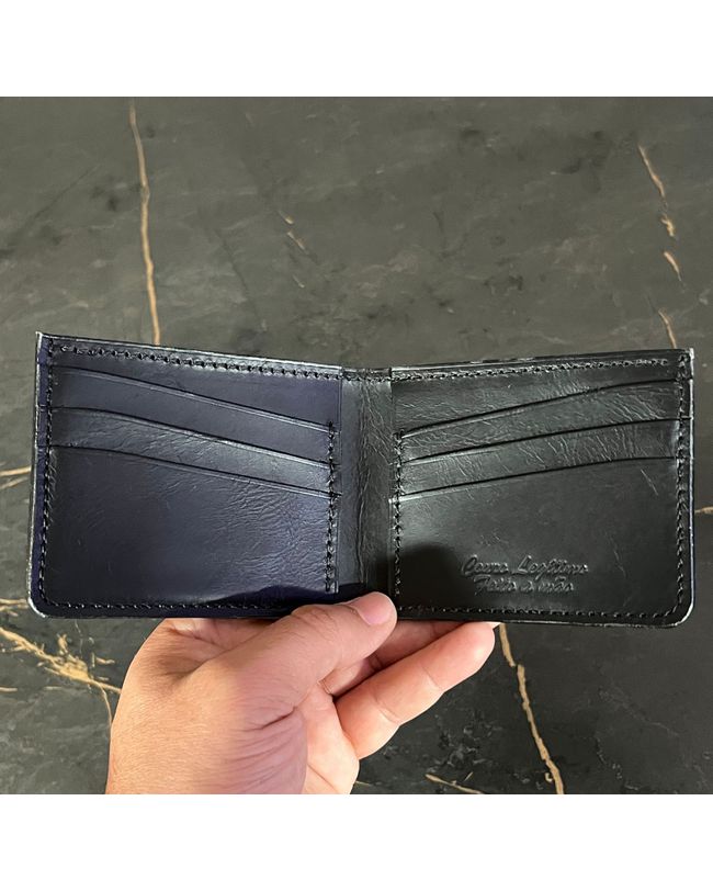 Carteira Masculina Couro Legitimo Preta