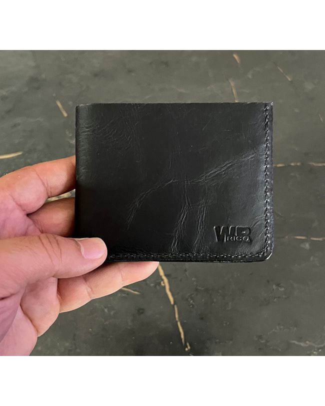 Carteira Masculina Couro Legitimo Preta