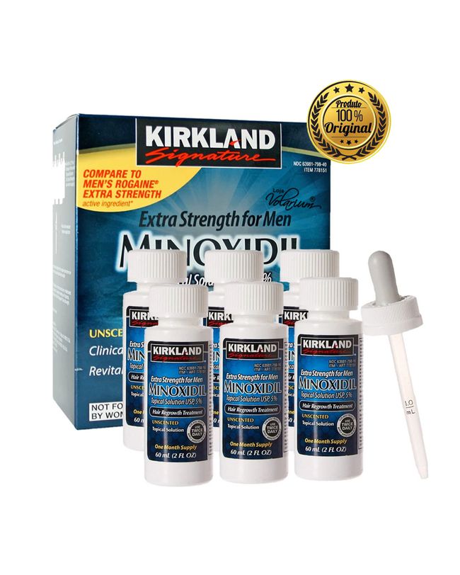 MINOXIDIL 5% KIRKLAND SIGNATURE® FORÇA EXTRA ORIGINAL 