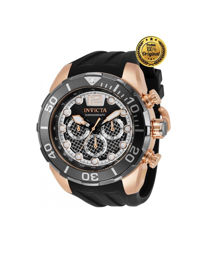 RELOGIO MASCULINO INVICTA 26751 ORIGINAL BOLD CRONOGRAFO PRETO DIAL LOJA VOLARIUM