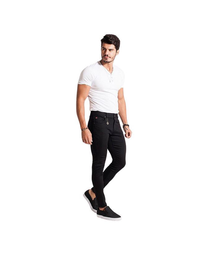 Calça Masculina Edwin Preta Sarja Super Skinny