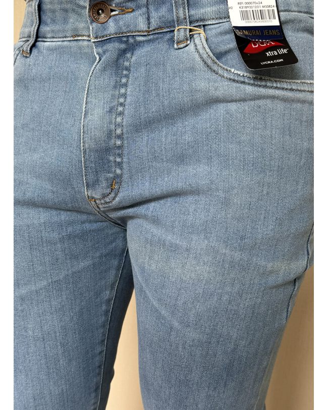 Calça Masculina Jeans Claro Samurai