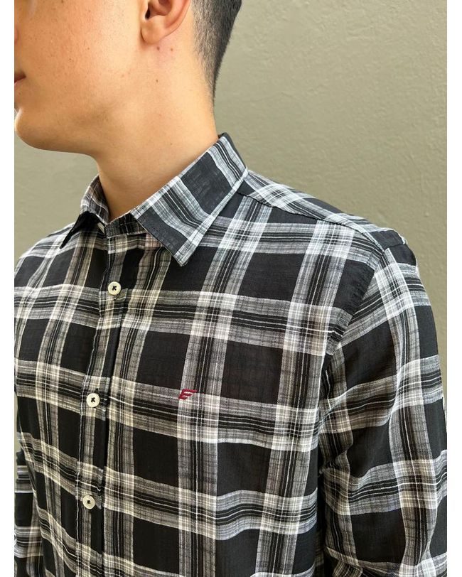 Camisa Social Masculina Xadrez Ellus