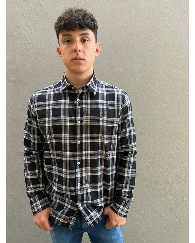 Camisa Social Masculina Xadrez Ellus
