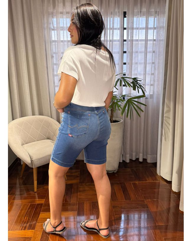 Bermuda Loopper Plus Size Jeans Feminina