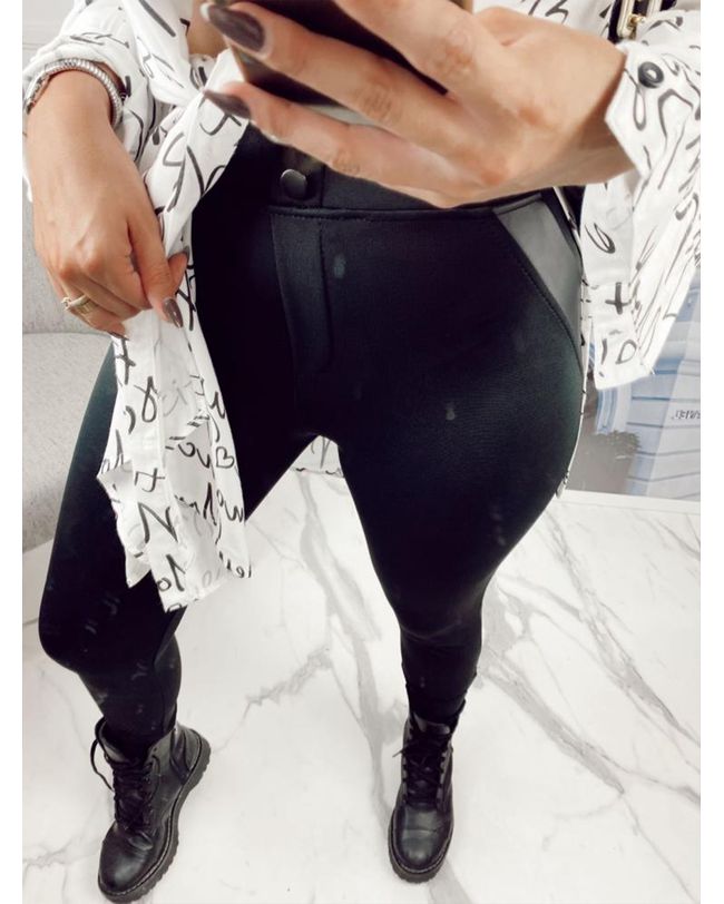 Calça Montaria Preta Feminina Poliamida Encorpada