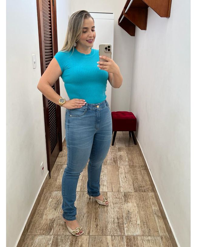 Calça Loopper Feminina Jeans Clara