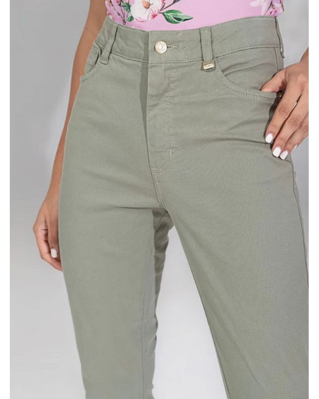 Calça Loopper Feminina Jeans Sarja Verde