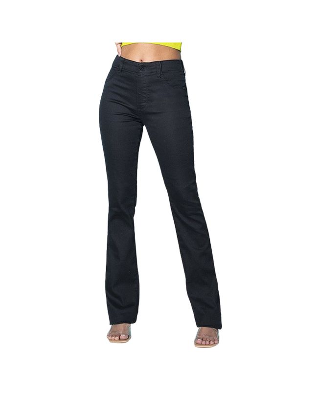 Calça Feminina Preta Flare Loopper Modeladora