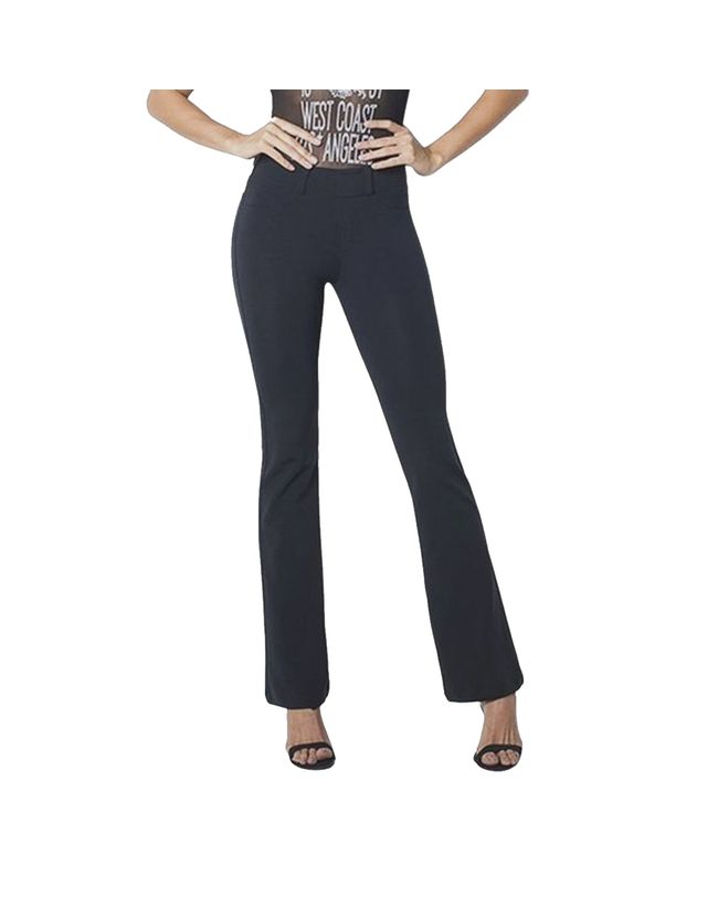 CALÇA FEMININA MODELADORA LOOPPER PRETA MALHA FLARE