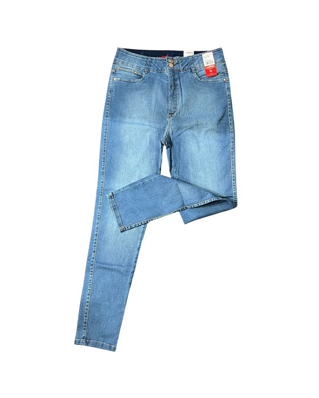 Calça Jeans Claro Feminina Plus Size Loopper