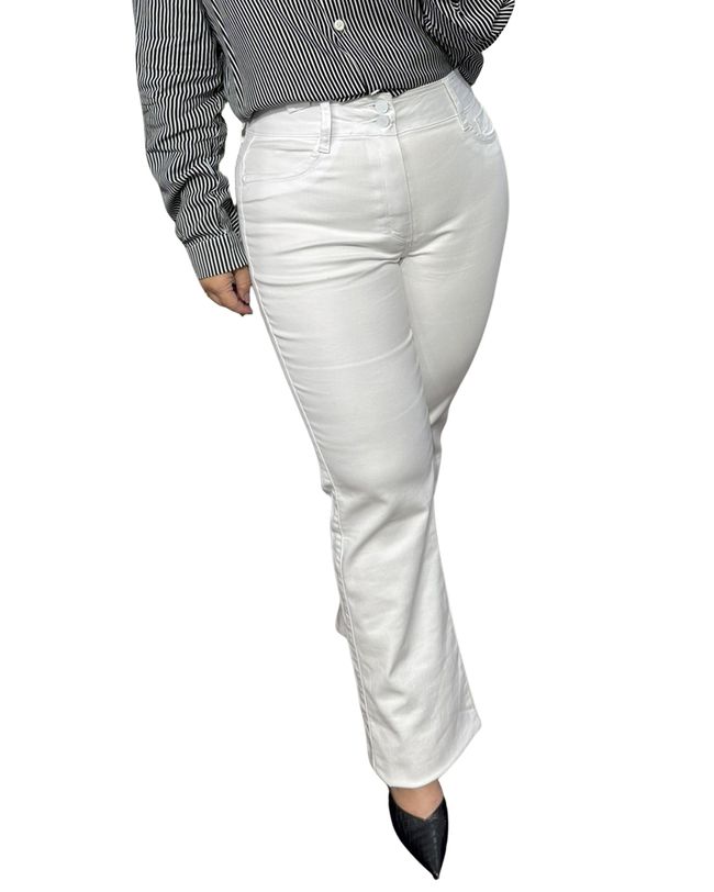 Calça Feminina Branca Flare Loopper 