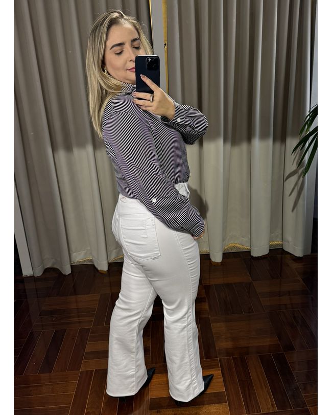 Calça Feminina Branca Flare Loopper 