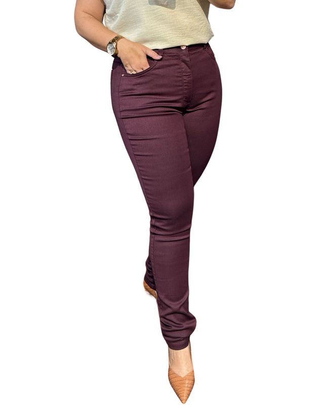Calça Loopper Marsala Sarja Feminina