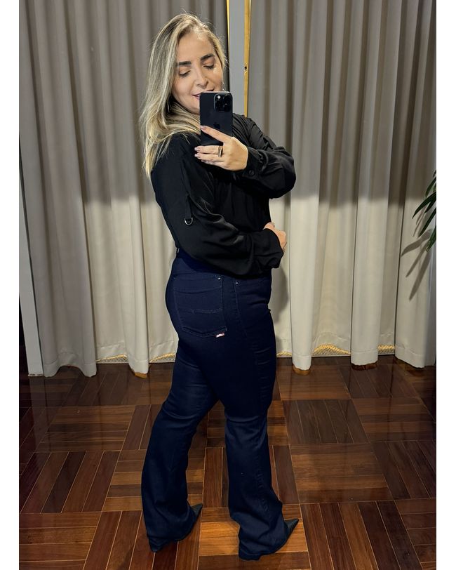 Calça Feminina Flare Azul Marinho Loopper