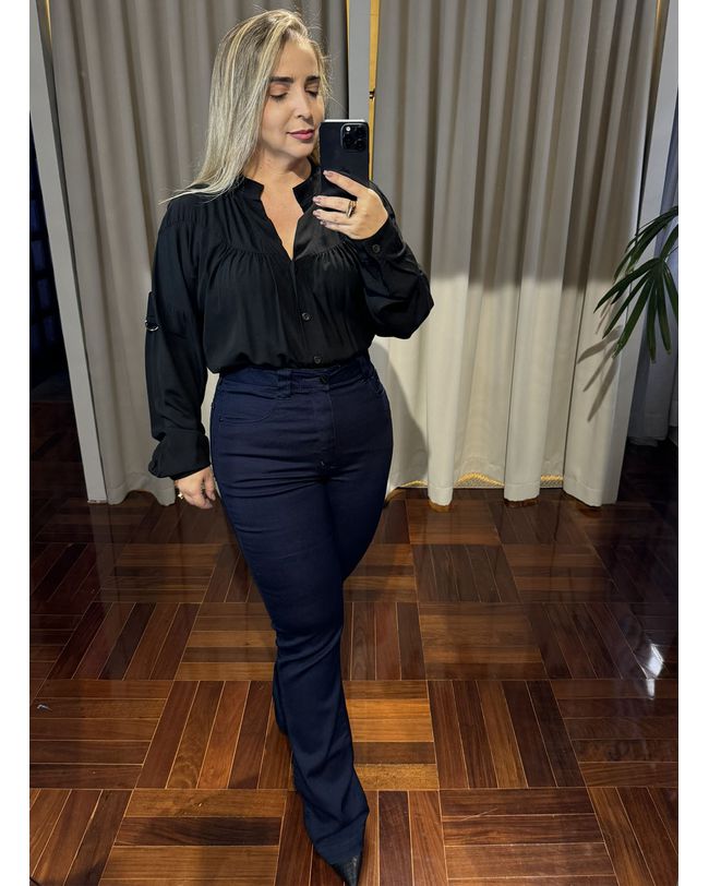 Calça Feminina Flare Azul Marinho Loopper
