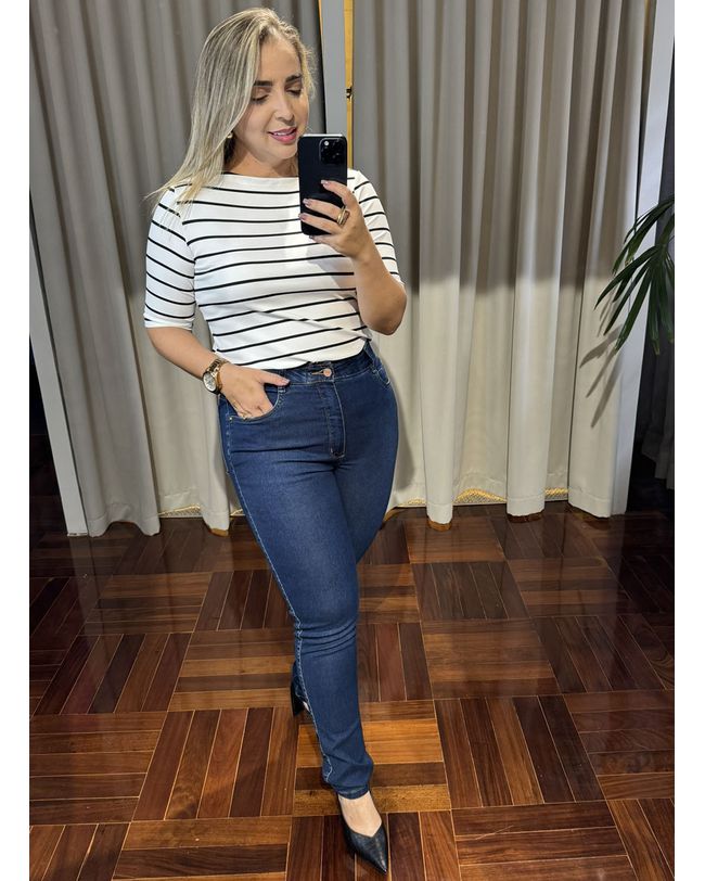 Calça Feminina Jeans Escuro Loopper