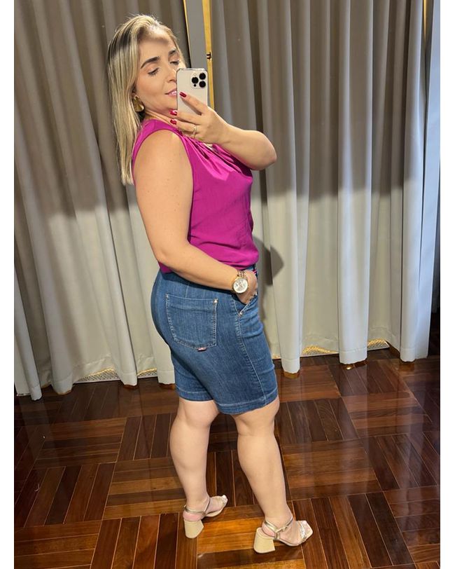 Bermuda Loopper Jeans Feminina Ciclista