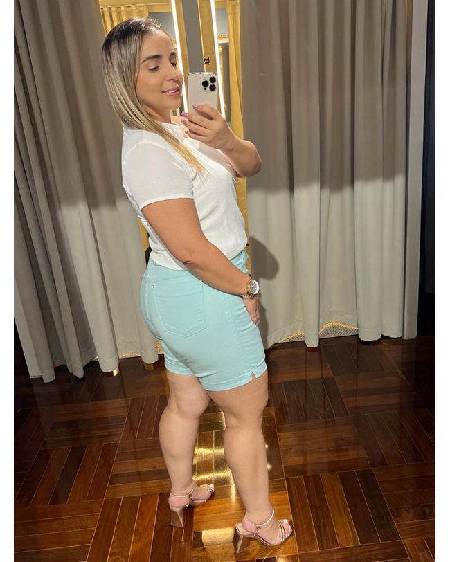 Short Loopper Sarja Verde Claro