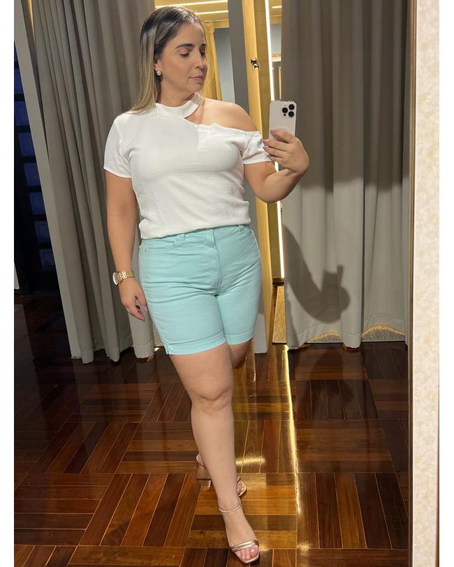 Short Loopper Sarja Verde Claro