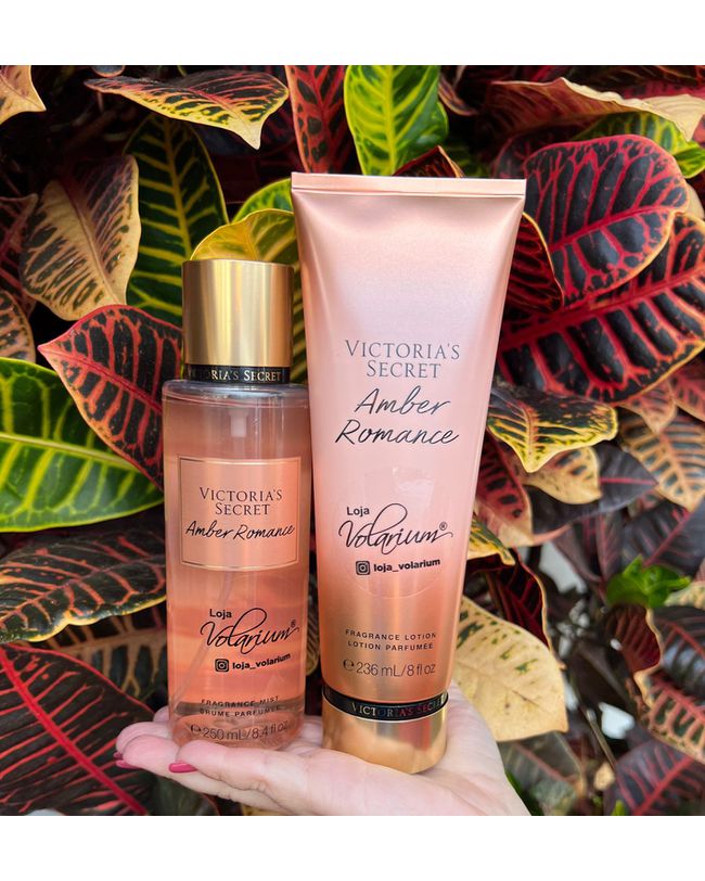 KIT CREME E COLONIA BODY SPLASH AMBER ROMANCE VICTORIA SECRET ORIGINAL