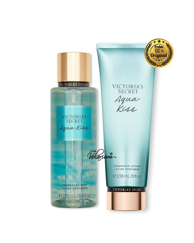 KIT AQUA KISS VICTORIA SECRET CREME E COLONIA BODY SPLASH ORIGINAL