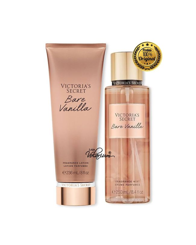 KIT BARE VANILLA VICTORIA SECRET CREME E COLONIA BODY SPLASH ORIGINAL
