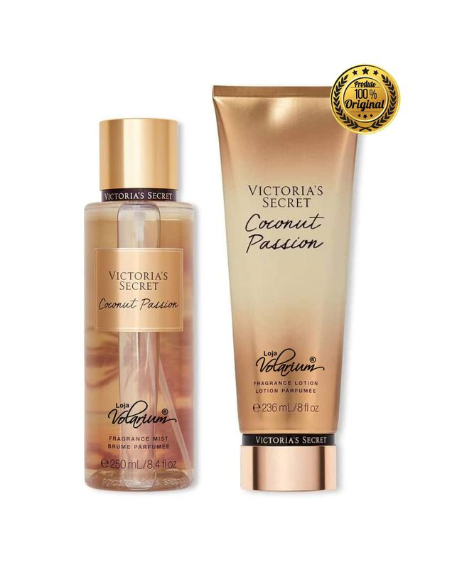 KIT COCONUT PASSION VICTORIA SECRET CREME + COLONIA BODY SPLASH ORIGINAL