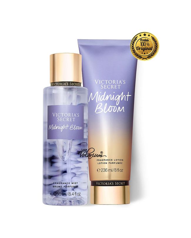 KIT MIDNIGHT BLOOM VICTORIA SECRET CREME E COLONIA BODY SPLASH ORIGINAL 