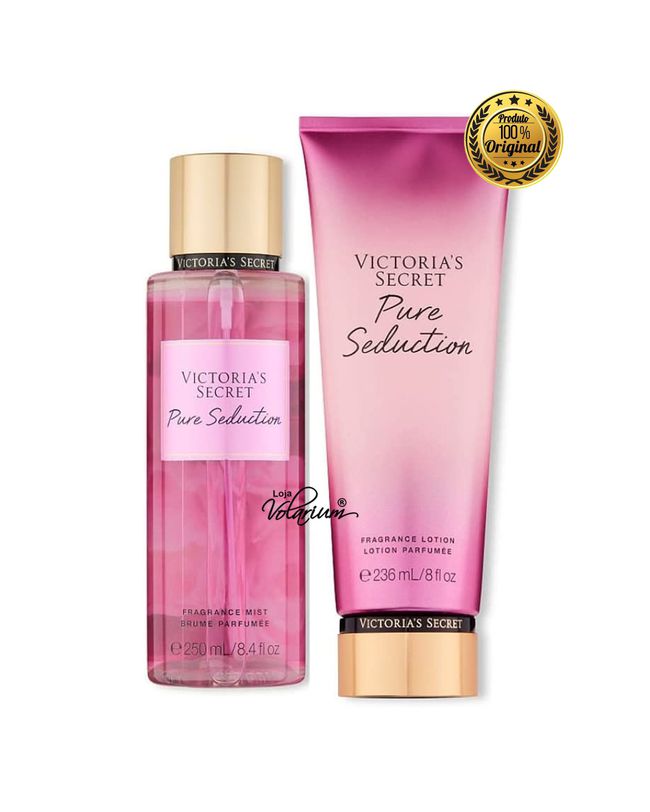 KIT PURE SEDUCTION VICTORIA SECRET CREME + COLONIA BODY SPLASH ORIGINAL