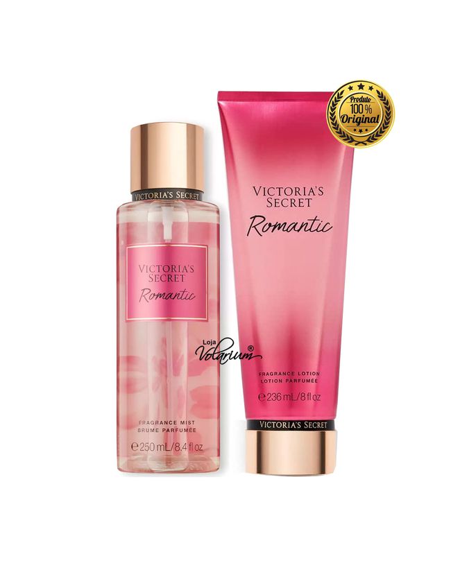 KIT ROMANTIC VICTORIA SECRET CREME HIDRATANTE + COLONIA BODY SPLASH IMPORTADO ORIGINAL