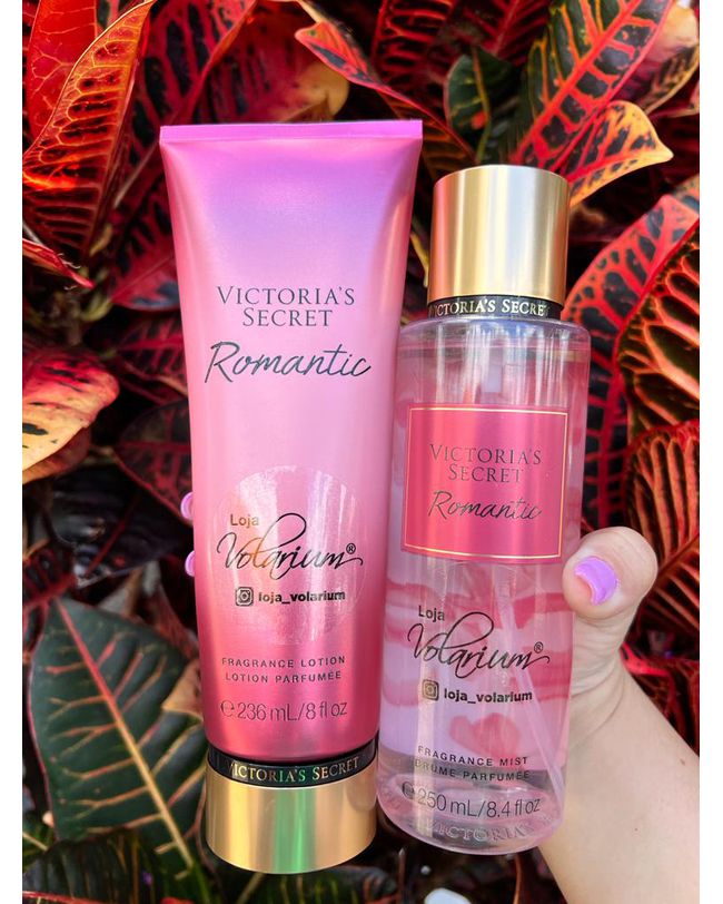 KIT ROMANTIC VICTORIA SECRET CREME HIDRATANTE + COLONIA BODY SPLASH IMPORTADO ORIGINAL