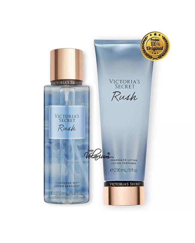 KIT RUSH VICTORIA SECRET CREME HIDRATANTE BODY SPLASH IMPORTADO ORIGINAL