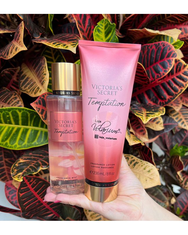 KIT TEMPTATION VICTORIA SECRET CREME E COLONIA BODY SPLASH ORIGINAL