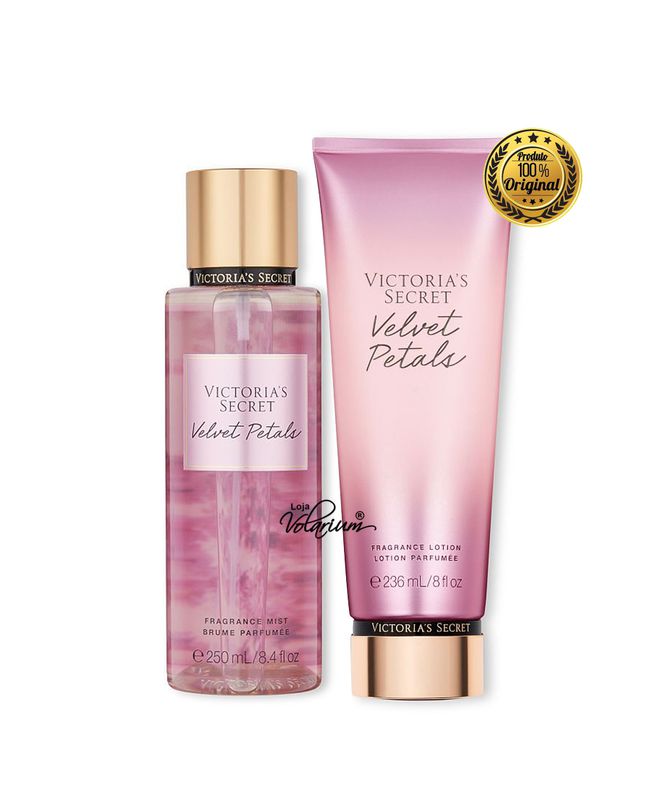 KIT VELVET PETALS VICTORIA SECRET CREME E COLONIA BODY SPLASH ORIGINAL