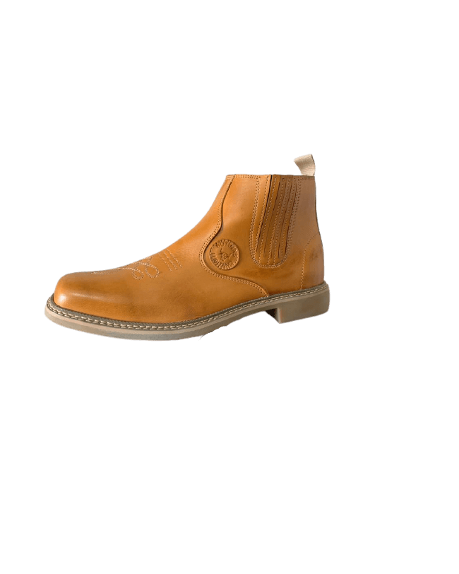 BOTA MASCULINA BUTINA COURO BORDADA