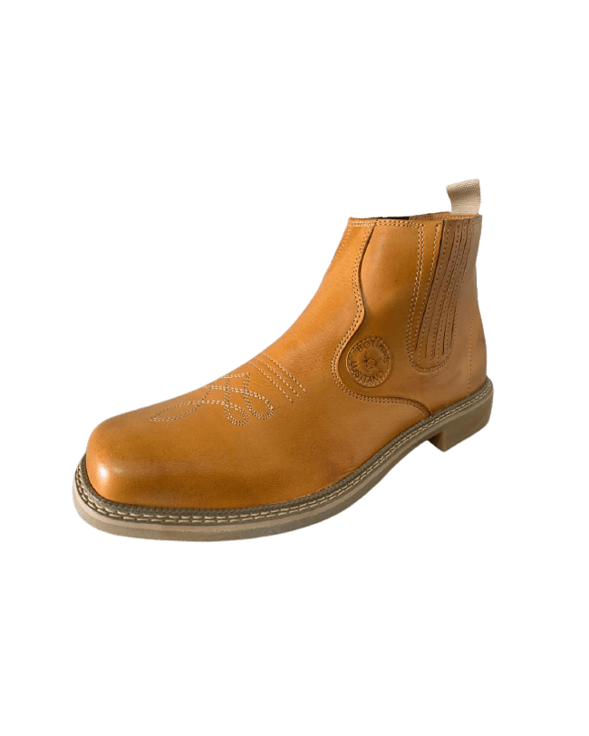 BOTA MASCULINA BUTINA COURO BORDADA