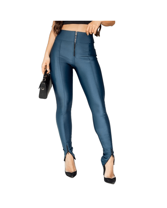 Calça Feminina Prada Colorida Azul Petroleo