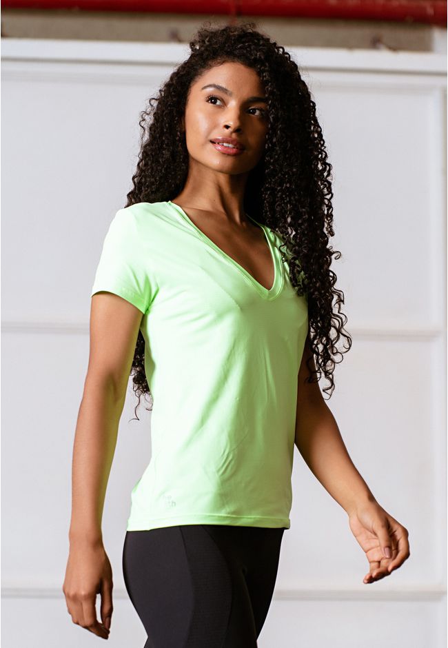 T-Shirt Frelith Gola V Fitness Walk Stretch - VERD... - FRELITH