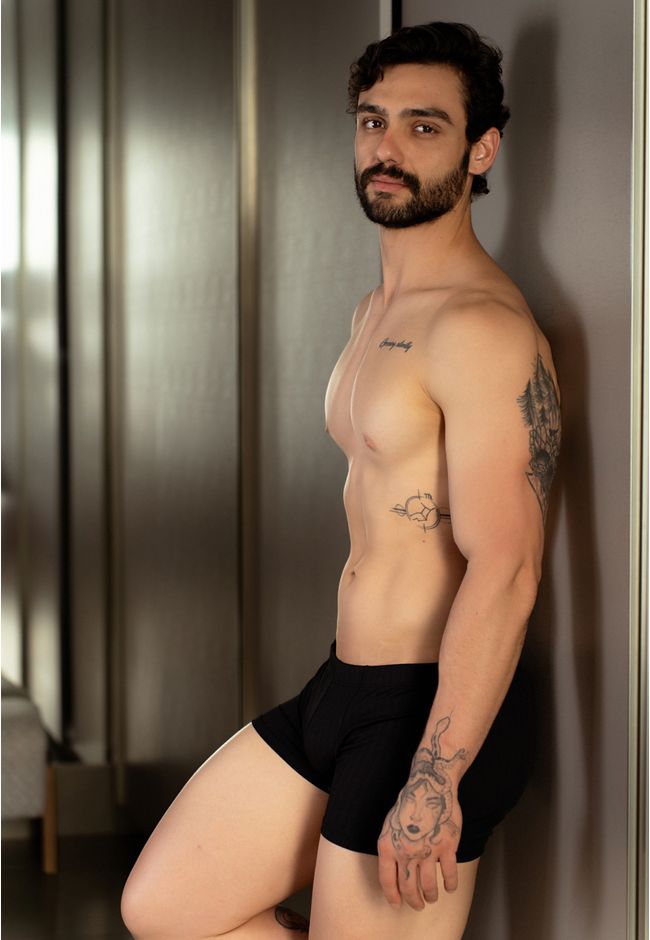 Boxer Frelith Canelada - PRETO - FRELITH