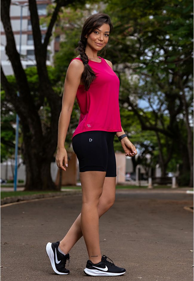 Regata Fitness Frelith com Decote nas Costas - PIN... - FRELITH
