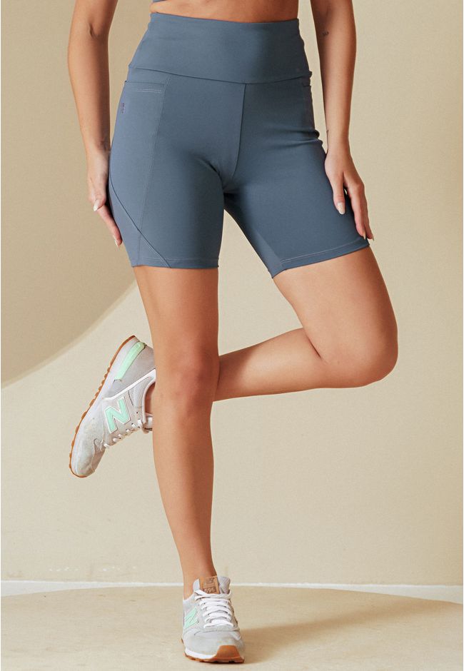 Short Fitness Frelith Básico - CINZA AZULADO - FRELITH