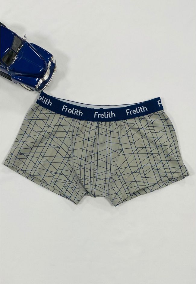 Boxer Infantil Frelith Granizo Elástico Personaliz... - FRELITH