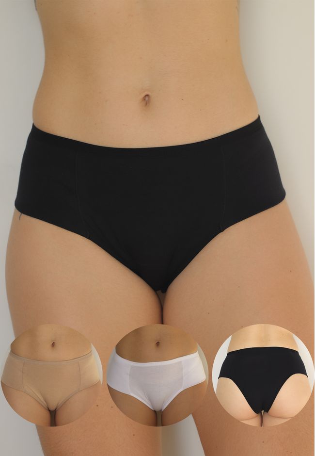Kit 3 Calcinhas Frelith Básicas em Cotton - DIVERS... - FRELITH