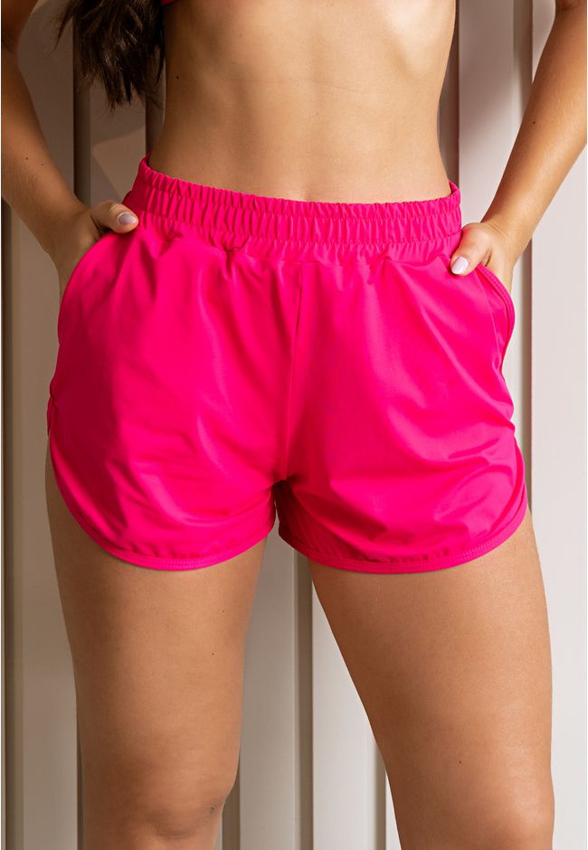 Saída Short Feminino Liso Frelith em Microfibra - ... - FRELITH