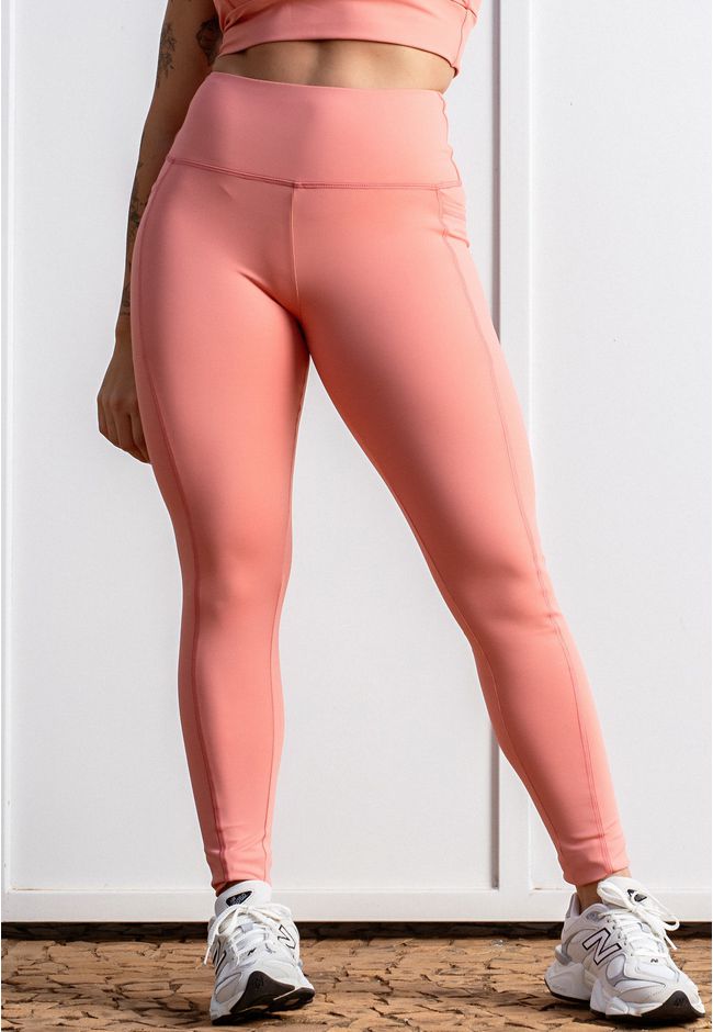 Calça Fitness Costura Trançada Frelith - ROSE