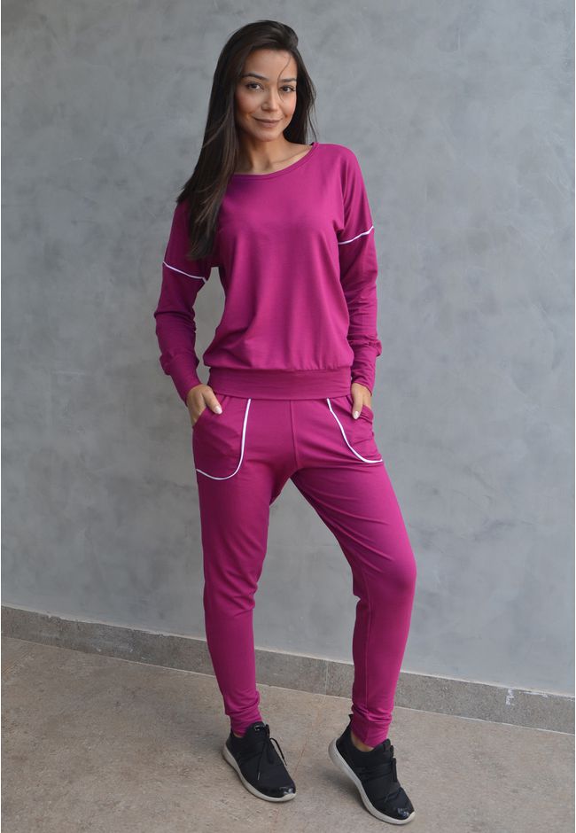 Conjunto Frelith Com Filetes em Moletinho - VIOLET - FRELITH