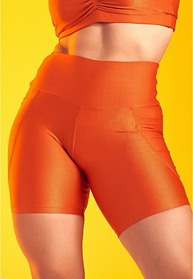 Short Fitness Frelith Bolso - LARANJA ESCURO - FRELITH