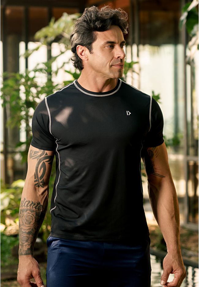Camiseta Masculina Frelith Com Recorte Lateral - P... - FRELITH