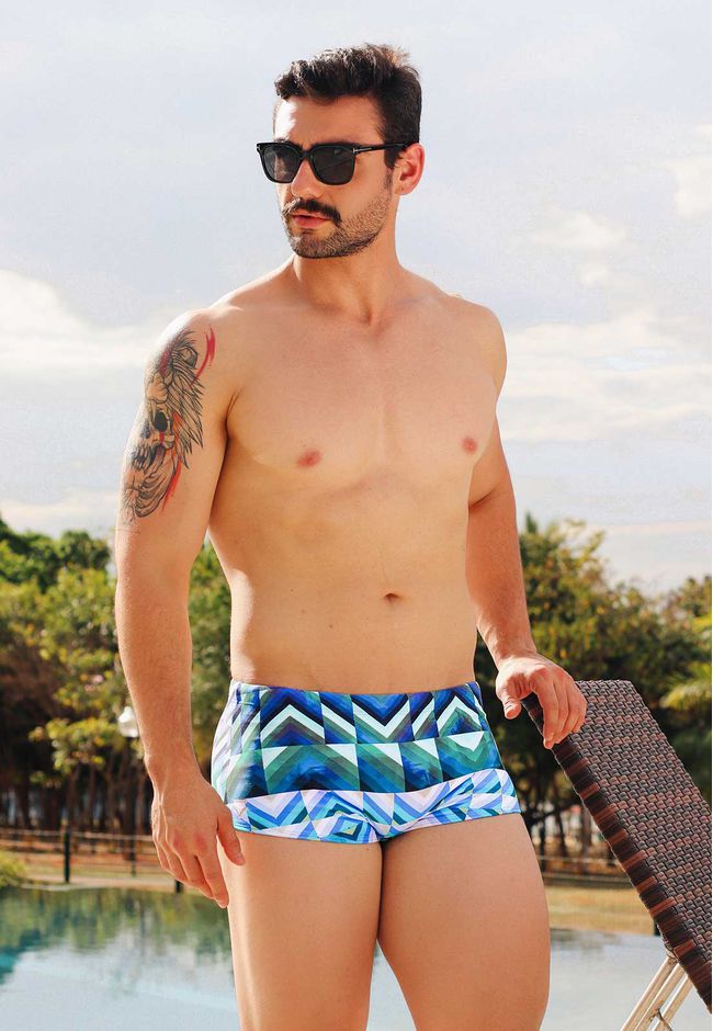 Sungão Frelith Estampado Losangos 3D - ESTAMPADA - FRELITH
